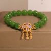 d39817ce-e486-4417-80ee-4115dcd4c468.jpg Green Jasper Bracelet Female Special-interest Design Pendant