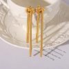 Gold Knotted Tassel Snake Chain Long Necklace