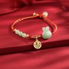 Fashion Blessing Card Rabbit Red Rope Bracelet