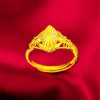 Alluvial Gold Girls Open Diamond Flower Ring