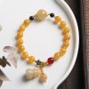 Natural Xinjiang Pumpkin Beads Bracelet Couple Retro Ethnic