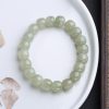 Natural Hetian Jade Buddha Beads Bracelet Single Circle Gradient