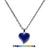 Korean Style Fashionable Warm Mood Color Changing Love Heart Necklace