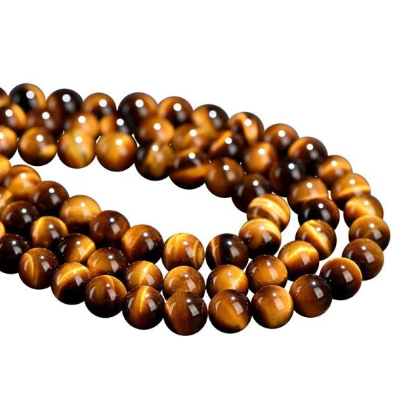 Natural Yellow Tiger's Eye Loose Beads Round Beads DIY Accessories Semi-finished Products