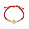 Stainless Steel Bracelet Simple And Adjustable Red Rope Bracelet