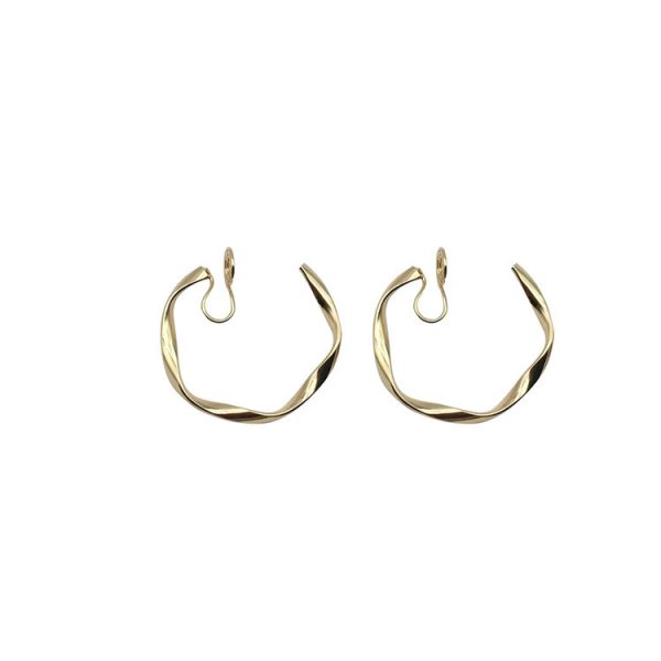 Mosquito Coil Irregular Metal Earrings Circle Ear Clip Without Hole