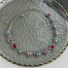 Women's Colorful Diamond-embedded Heart-shaped Clavicle Necklace