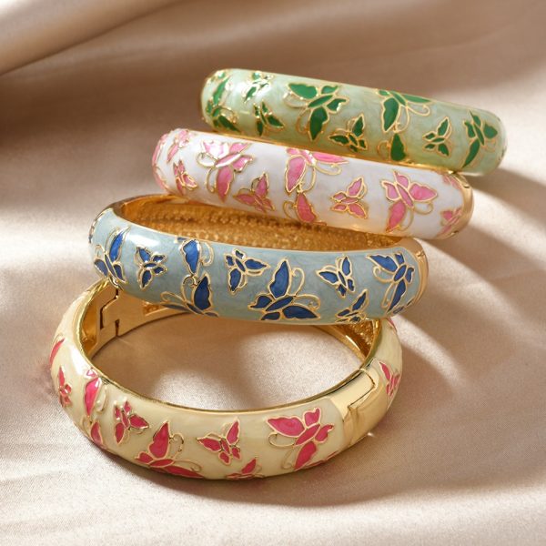 Enamel Butterfly Simple All-match Vintage Bracelet