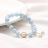 Aquamarine Freshwater Pearl Bracelet For Women