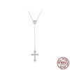 Simple V-neck Love Cross Necklace