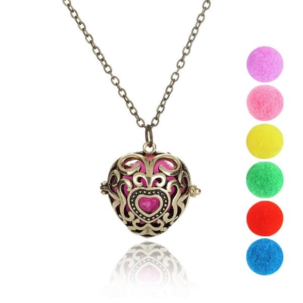Multicolor Aromatherapy Ball Pendant Necklace Alloy