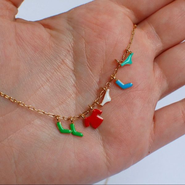 Drop Oil Color Clothes Socks Fashion Necklace Bracelet