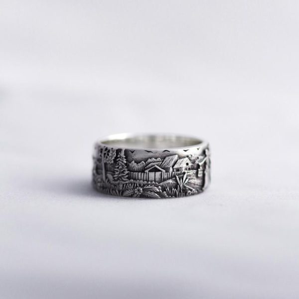 Retro Personality Couple Random Pattern Ring Fashion All-matching