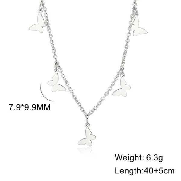d528e17e-7e1e-47d1-aa4b-1344d4c944f9.jpg Cut Glossy Butterfly Pendant Clavicle Chain Stainless Steel Necklace