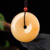 Jinsi Jade Peace Buckle Safe Gobi Jade Topaz Men's And Women's Necklace