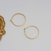 Women's Fashion Circle Alloy Matte Gold Earrings