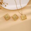 d5593d40-4946-4c25-956e-237f1da650be.jpg Geometric Leaves Texture Flower Love Heart Earrings And Necklace Set