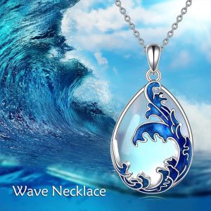 Moonstone Blue HAILANG Pendant Women's Necklace
