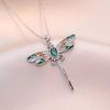 Women's Fashionable Colorful Dragonfly Pendant Necklace
