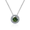 Classic Round Bag 925 Sterling Silver Color Moissanite Necklace