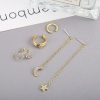 Star And Moon Rhinestone Tassel Earring Set 5 Piece Set