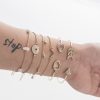 Broken Turquoise V-shaped Bracelet Six-piece Set