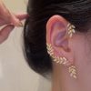 Willow Leaf Front And Back Removable Micro-set Zircon Tree Earrings