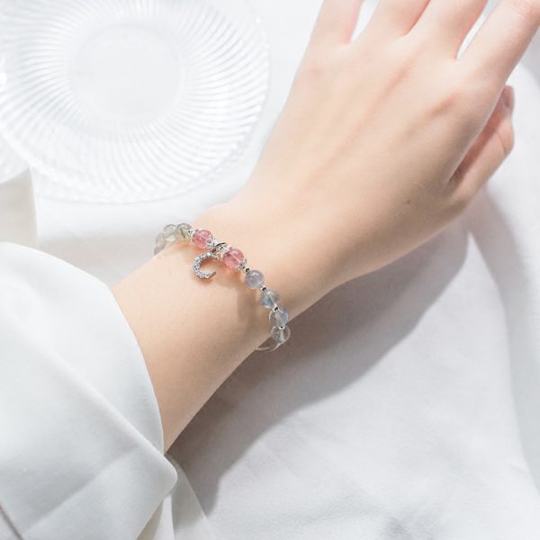 Natural Moonstone Single Circle Handmade Bracelet