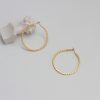 Women's Fashion Circle Alloy Matte Gold Earrings