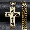 Stainless Steel Gold-plated Pendant Necklace Beads