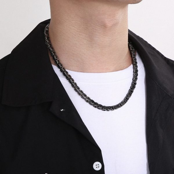 Stainless Steel Ornament Return Chain Titanium Steel Men's Necklace