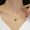 Hollow Butterfly Necklace And Earrings Suite Light Luxury Micro-inlaid Personality