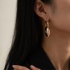 Niche Retro Gold Circle Diamond Earrings Women