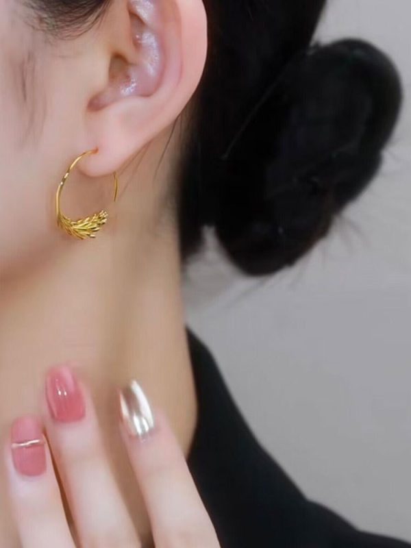Niche Wheat Earring Design Tidal Circle