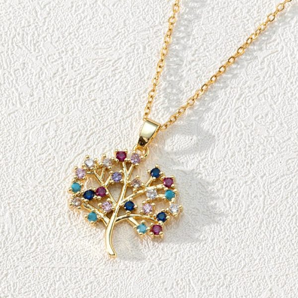 d7914161-00f1-48fb-8908-e55326b0ed9e.jpg Popular Round Hollow Tree Of Life Pendant Necklace