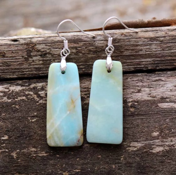 Stone Trapezoid Drop Boho Luxury Earrings