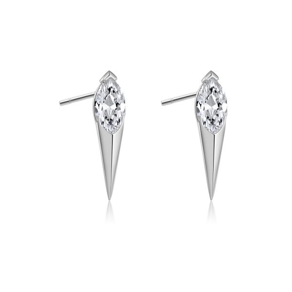 S925 Silver Stud Earrings Vintage Rivet Earrings Geometric Niche