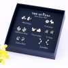 Fashion 925 Silver Needle Asymmetrical Earrings Gift Set