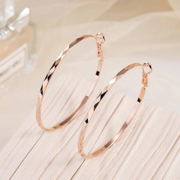925 Sterling Silver Lace Laser Pattern Circle Earrings
