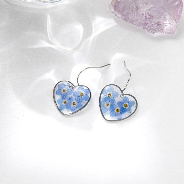 Dried Resin Water Drop Earrings