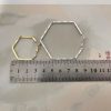 S925 Silver Geometric Hexagonal Circle Exaggerated Ear Clip