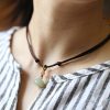 Natural Hetian Jade Necklace Short Lotus Safety Buckle Pendant Simple