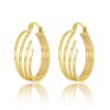Non-fading Gold-plated Multi-layer Circle Wing Earrings