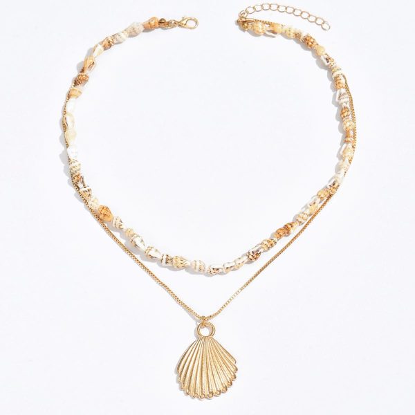 d833d07c-231b-4faa-9258-8c7d10a21340.jpg Simple Metal Shell Pendant Temperament Wild Design Conch Clavicle Chain