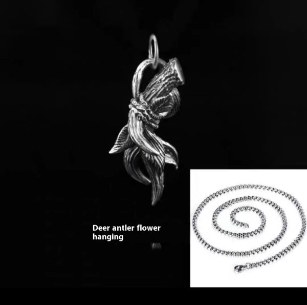 Antler Flower Necklace Men's Pendant Niche Ruan Shuai