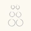 Broad Round Hoops Earrings