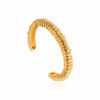 14K Gold Vintage Bracelet Ring Thorns Lava Opening