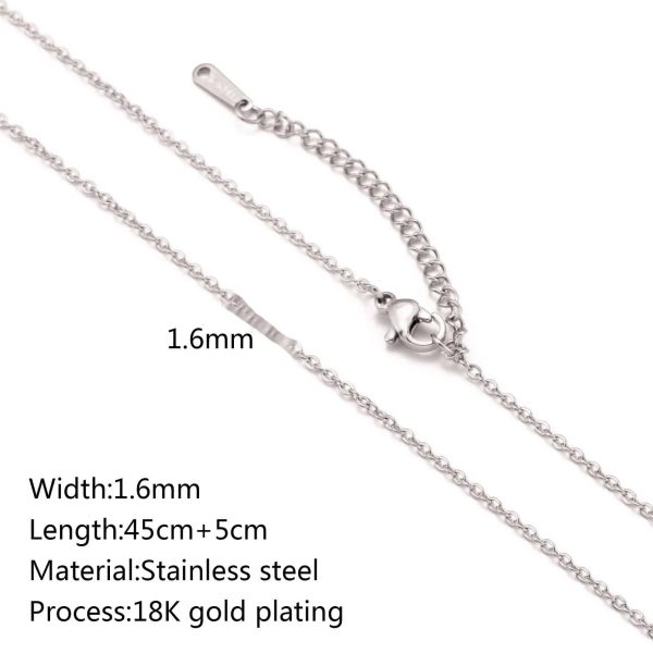 Stainless Steel Vacuum Vapor Plating 18K Gold Necklace