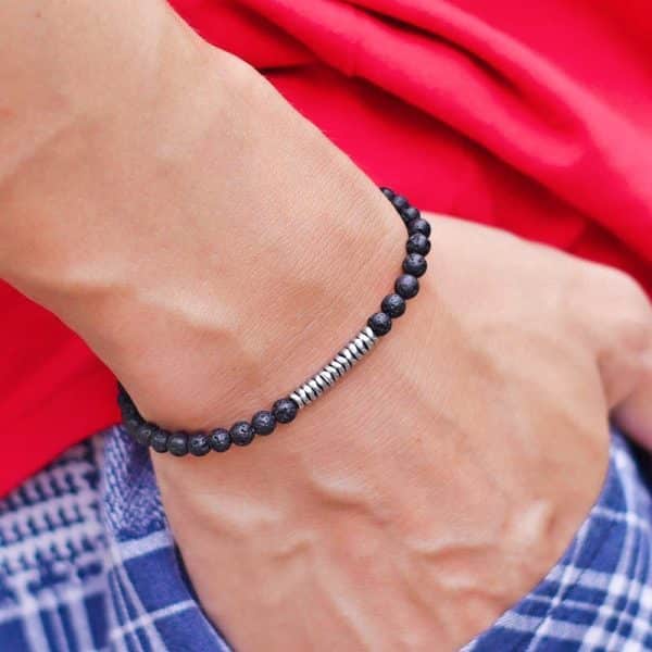 Silver Natural Stone Bracelet