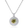 Golden Yellow Necklace Women's Sterling Silver